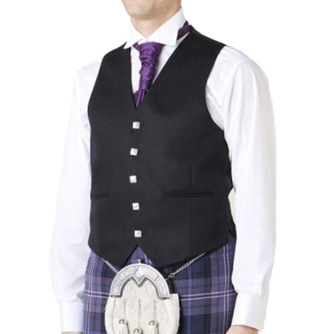 Argyle Five Buttons Kilt Vest