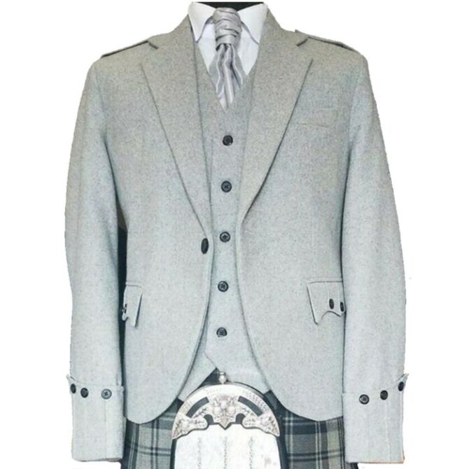 Men's Light Gray Argyll Jacket