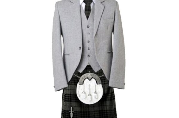 Grey Wedding Tartan Kilt Outfits