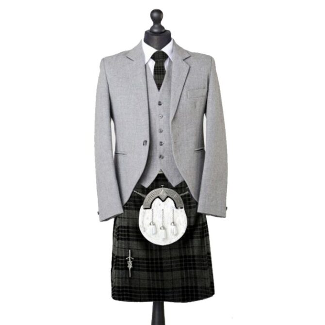 Grey Wedding Tartan Kilt Outfits