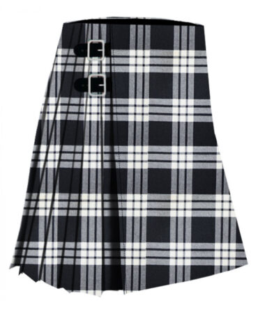 White & Black Tartan Kilt