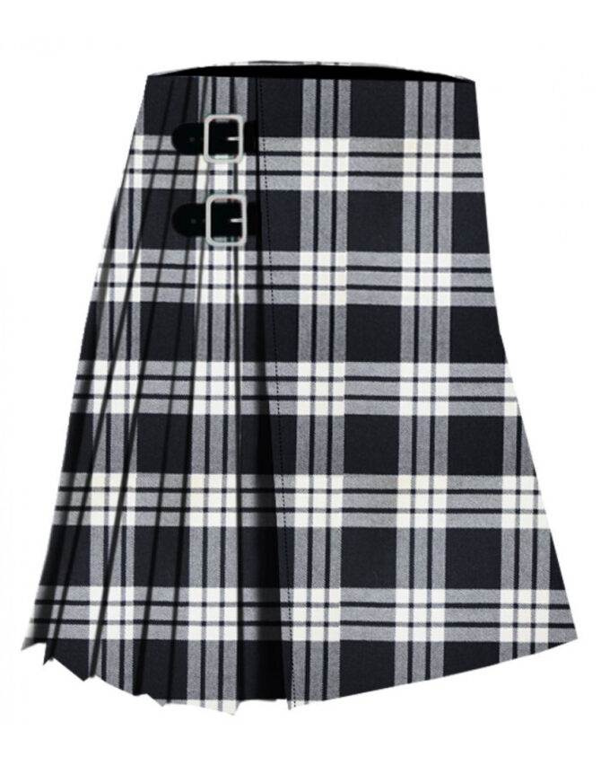 White & Black Tartan Kilt