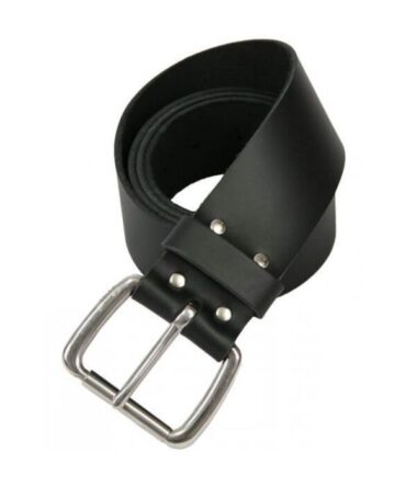 Black Leather Kilt Belt