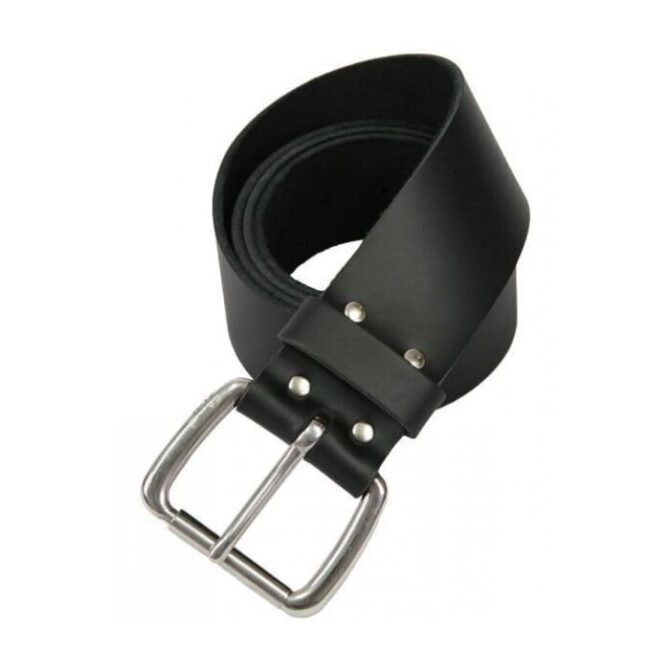 Black Leather Kilt Belt