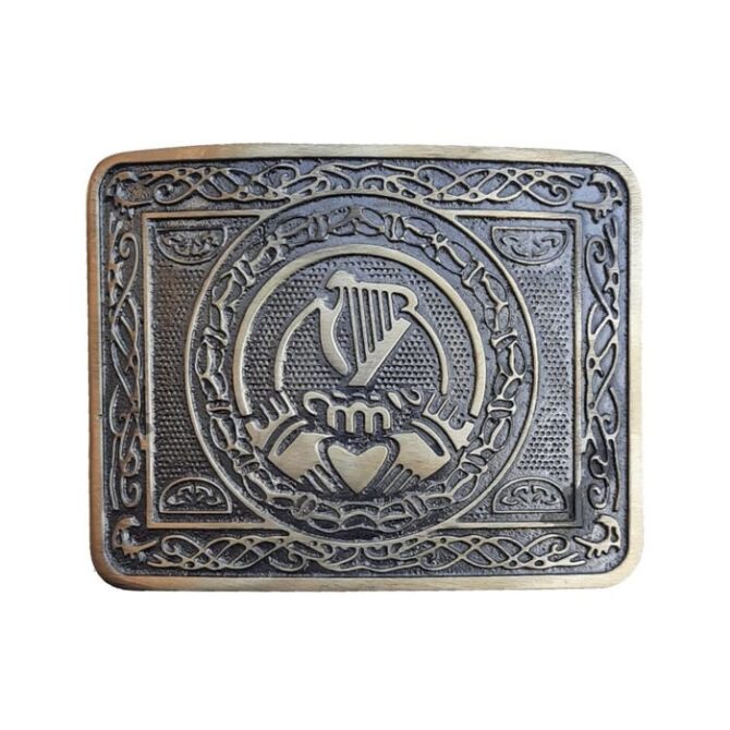 Claddagh Kilt Belt Buckle Antique