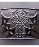 Embossed Thistle Kilt Belt Buckle