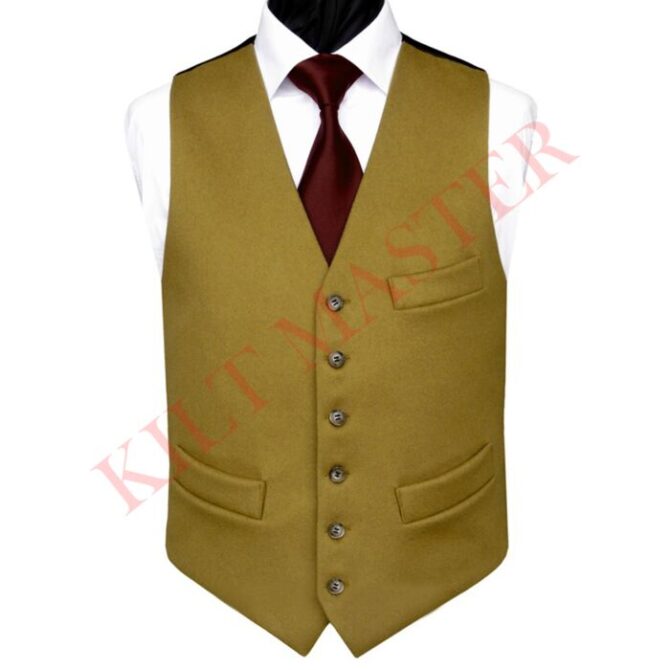 Kilt Vest Mustard Yellow