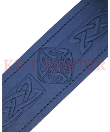 Leather Celtic Embossed Kilt Belt