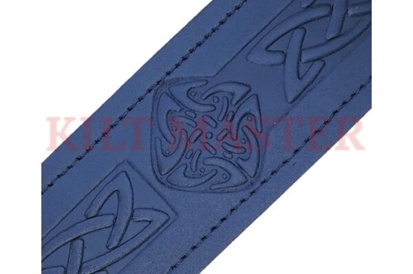 Leather Celtic Embossed Kilt Belt