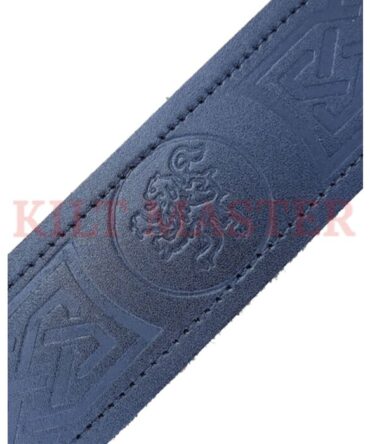 Lion Rampant Engraved Leather Belt