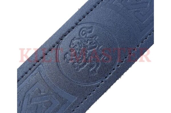 Lion Rampant Engraved Leather Belt