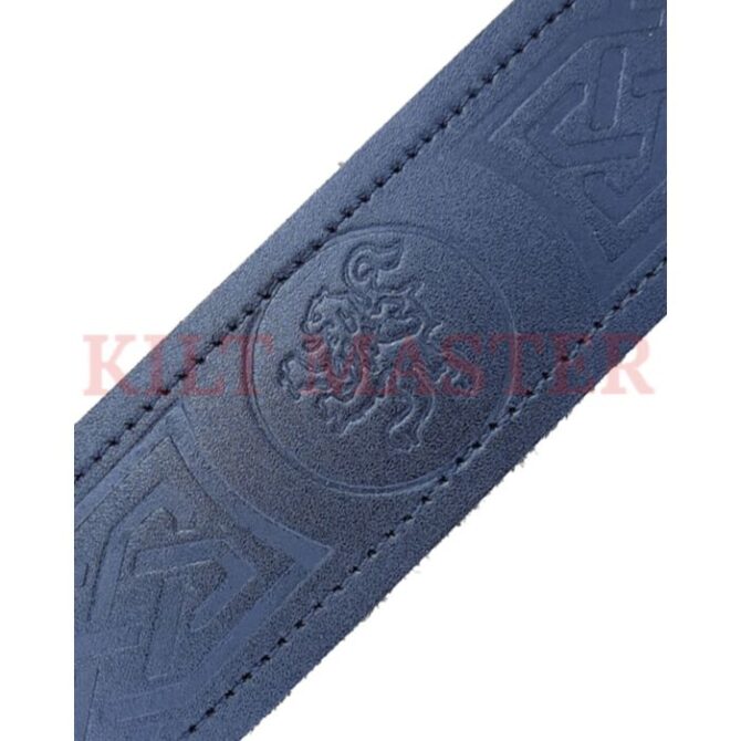 Lion Rampant Engraved Leather Belt