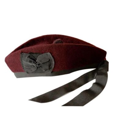 Maroon Scottish Glengarry Hat