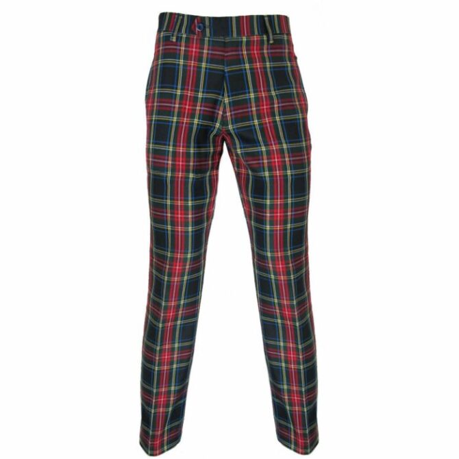 Scottish Black Stewart Tartan Trews