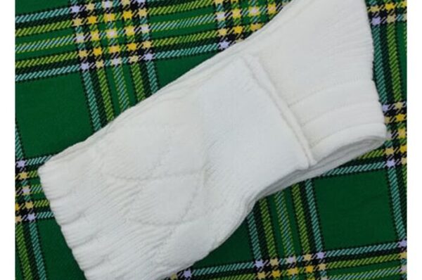 Scottish White Kilt Hose