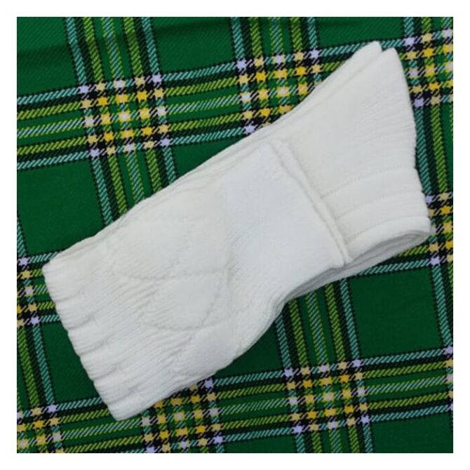 Scottish White Kilt Hose