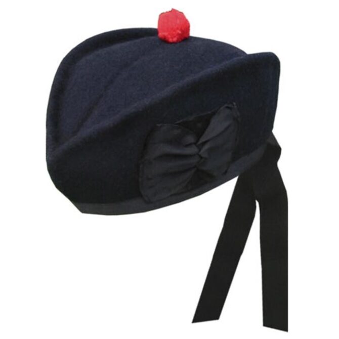 Traditional Black Glengarry Hat