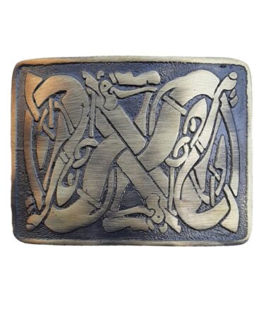 Weave Kilt Belt Buckle Antique