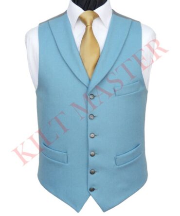 Wool Kilt Vest Sky Blue