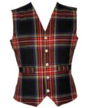 Stewart Black Tartan Vest
