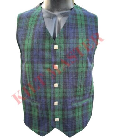 Black Tartan Watch Vest