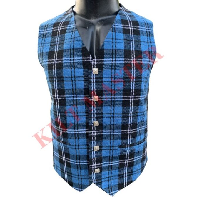 Blue Ramsay Tartan Vest