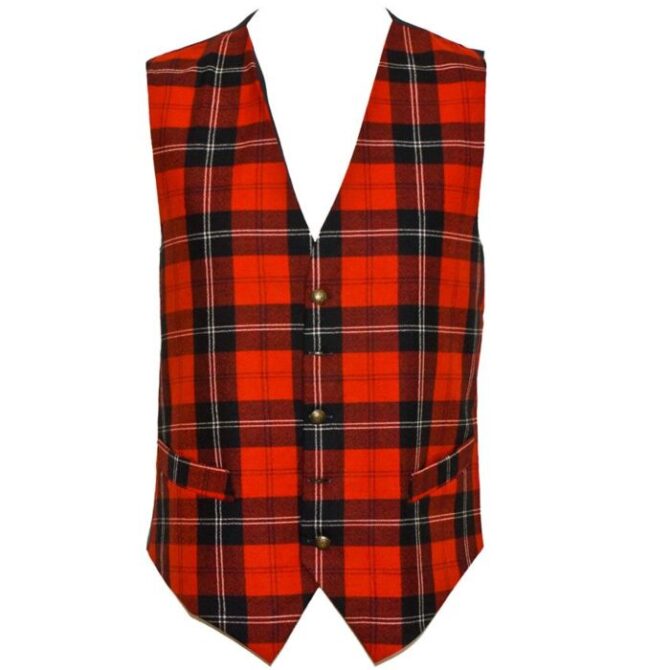 Red Ramsay Tartan Vest