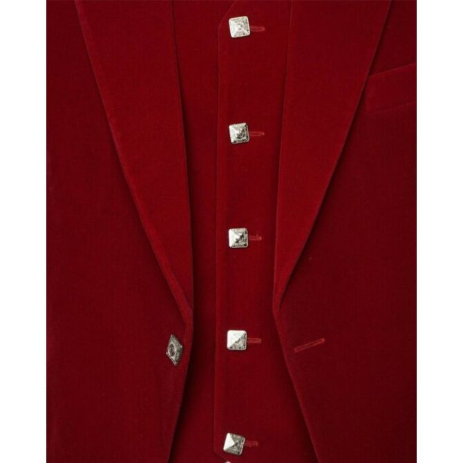 Velvet Red Argyle Jacket