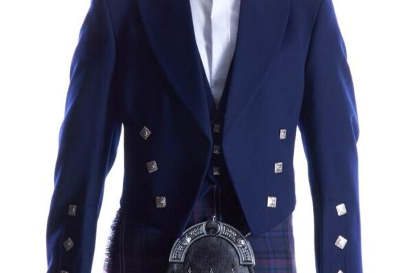 Navy Blue Prince Charlie Jacket With Vest