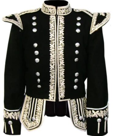 Hand Embroidered Silver Doublet Jacket