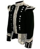 Hand Embroidered Silver Doublet Jacket