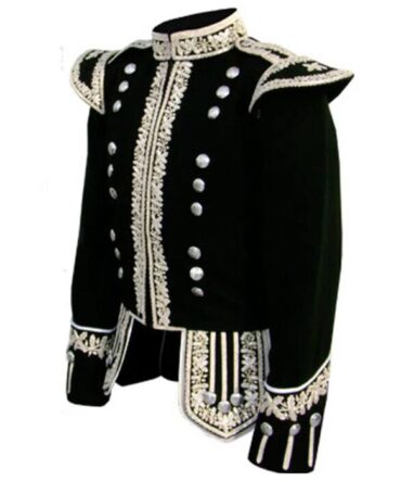 Hand Embroidered Silver Doublet Jacket