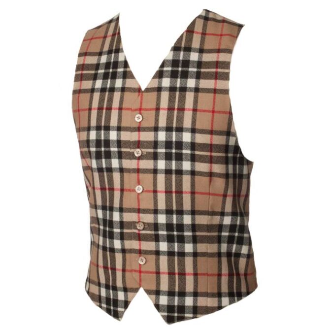 Thompson Camel Tartan Vest