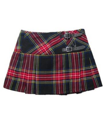 Trendy Tartan: Women's Black Stewart Mini Skirt