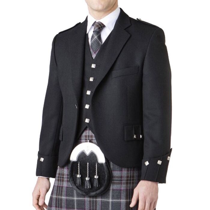 Traditional Argyle Kilt Jacket with Vest