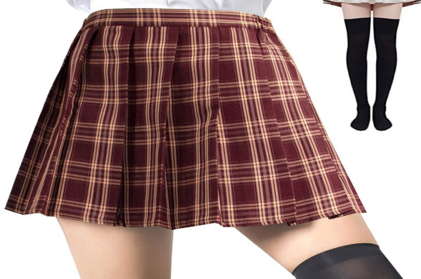 Embrace Elegance with a Burgundy Tartan Skirt