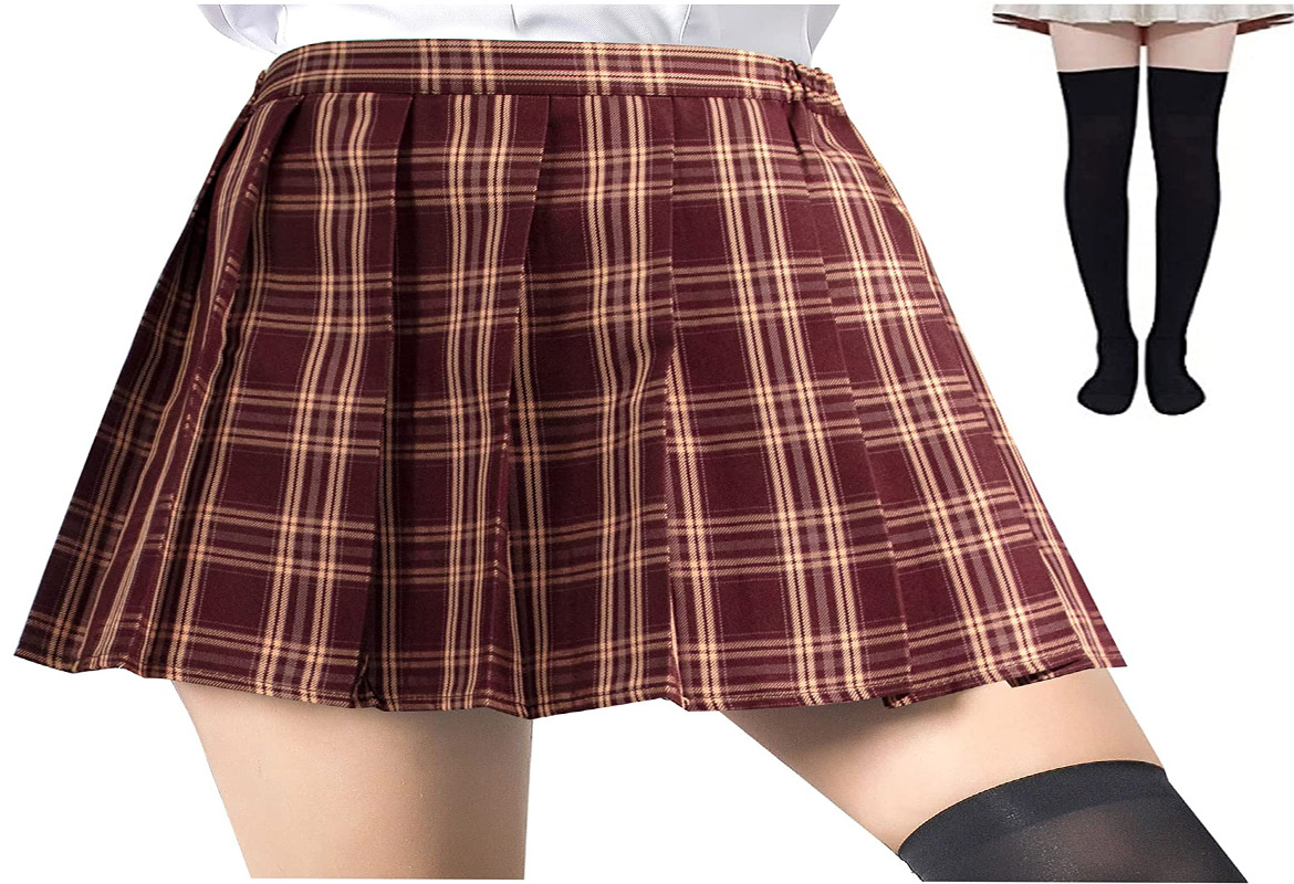Embrace Elegance with a Burgundy Tartan Skirt