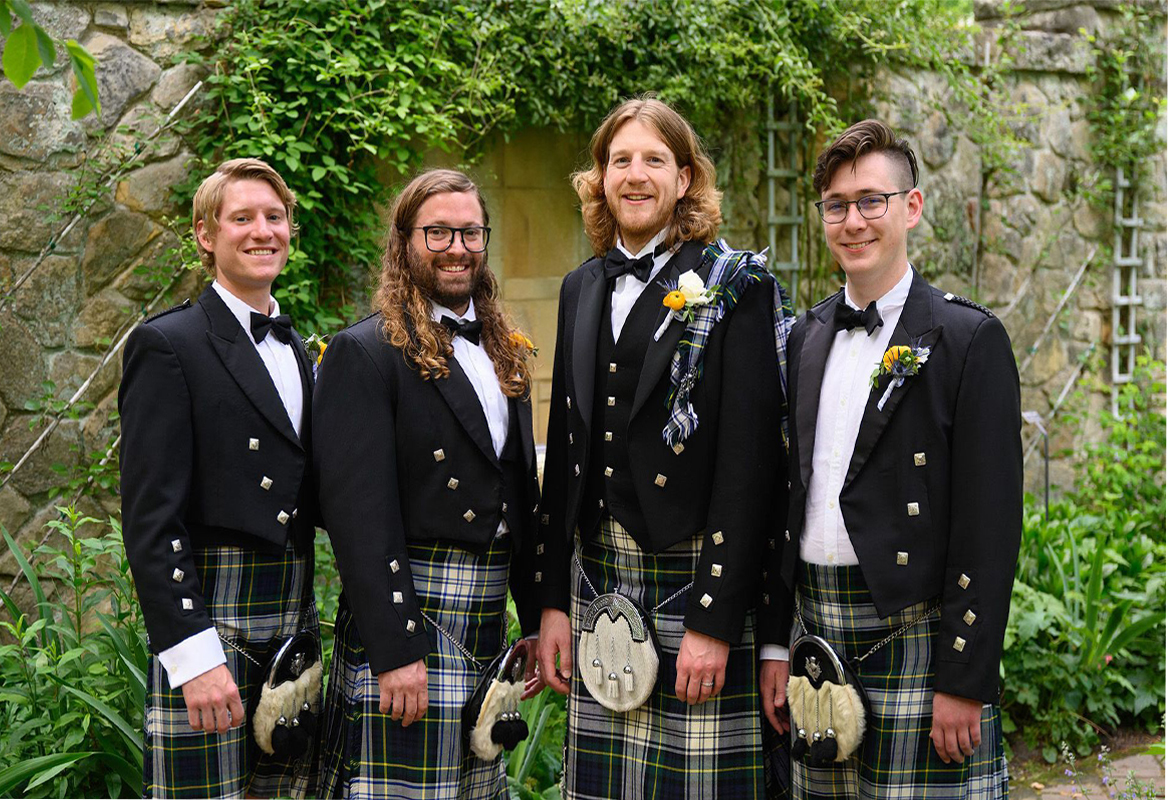 The White & Black Tartan Kilt
