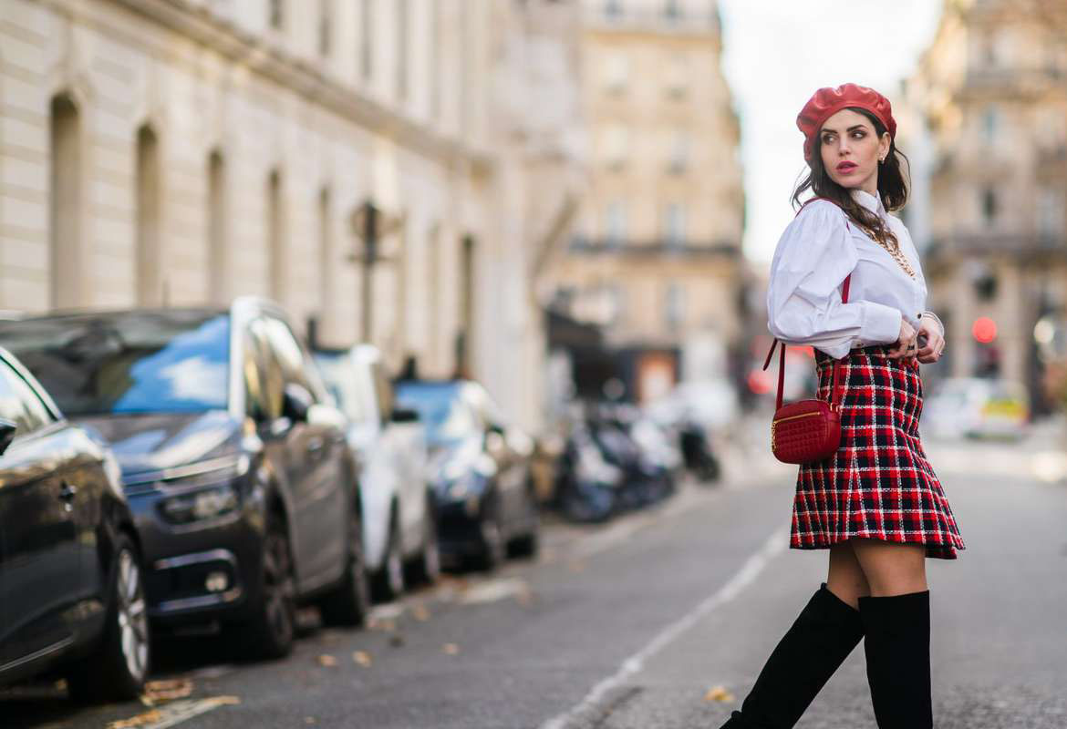 Black Stewart Tartan Skirt