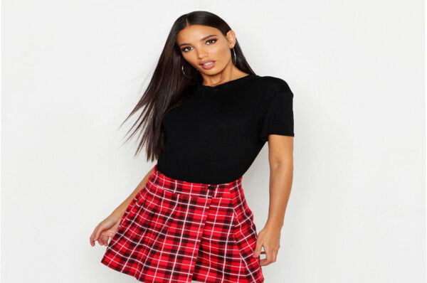 Timeless Scottish Charm: The Black Stewart Tartan Skirt
