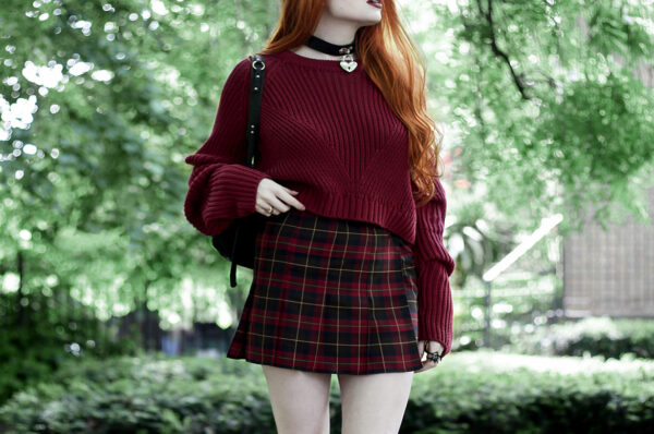 Tartan Women's Black Stewart Mini Skirt