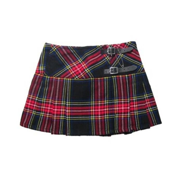 Tartan Women's Black Stewart Mini Skirt