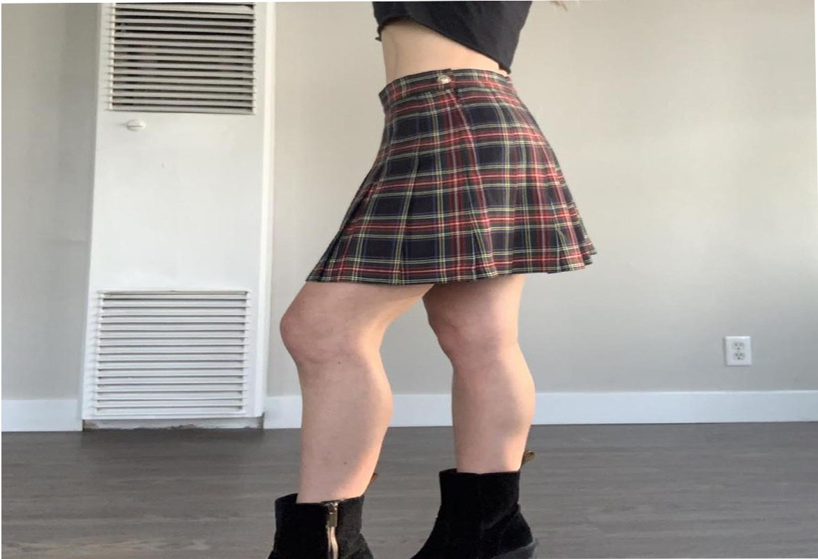 Black Stewart Tartan Skirt