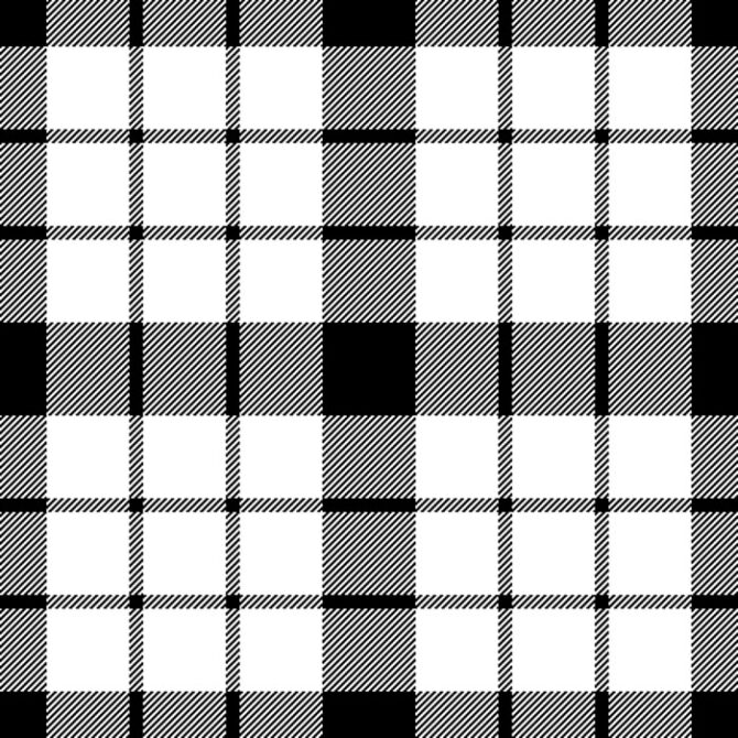 white & black macfarlane tartan kilt