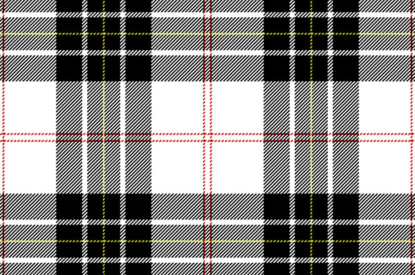 White & Black MacPherson Tartan Kilt