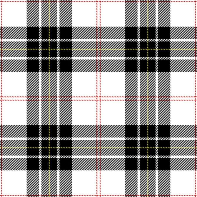 White & Black MacPherson Tartan Kilt