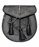Celtic Embossed Leather Sporran