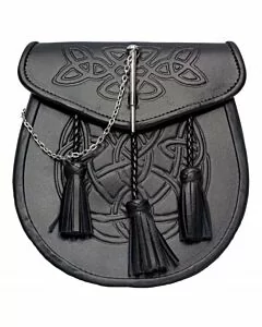 Celtic Embossed Leather Sporran