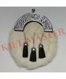 Rabbit white fur sporran