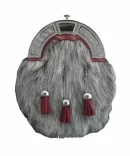Grey dress full rabbit fur sporran